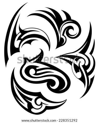 Gothic Ethnic Tattoo Set Stock Vector 228351292 : Shutterstock