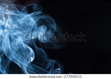 abstract smoke move on black background