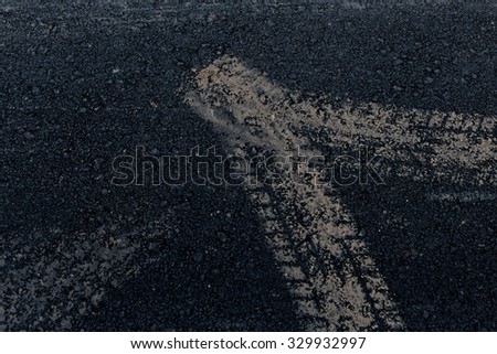 tire on asphalt road