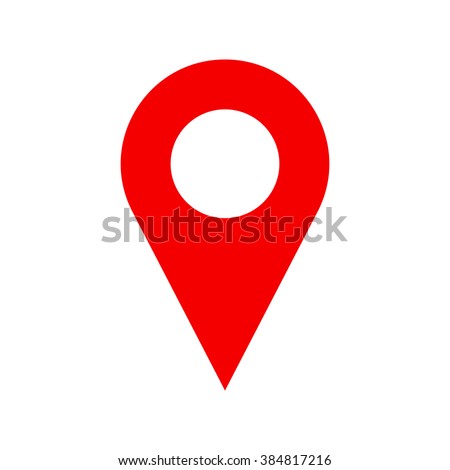 Vector pinpoint icon isolated on white background. Pinpoint symbol, sign. Pinpoint icon for website, gps navigator, apps, business card. Vector flat  icon for web and print. 