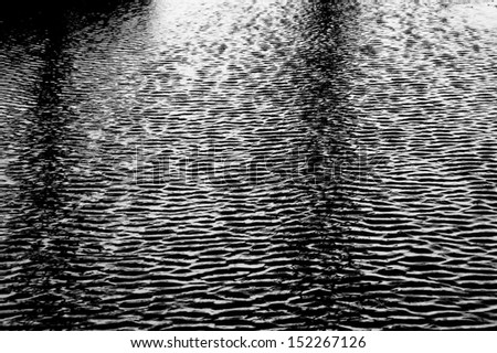 The photograph of a body of water with many small waves/Dark waves background