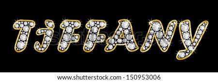 The Girl, Female Name Tiffany Made Of A Shiny Diamonds Style Font ...