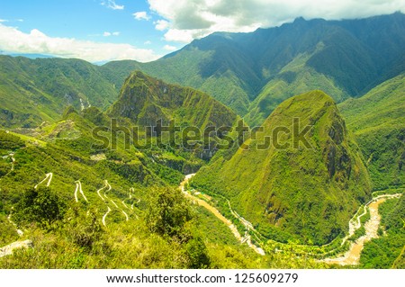 Mountain valley in Peru, Latin America, South America