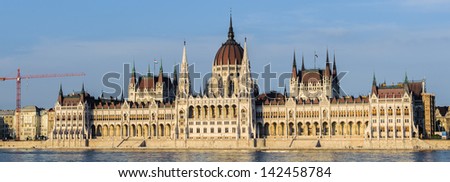 Hungarian Parliament Building, the seat of the National Assembly of Hungary, one of Europe's oldest legislative buildings, a notable landmark of Hungary and a popular tourist destination of Budapest.