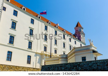 Bratislava Castle, the main castle of Bratislava, the capital of Slovakia.