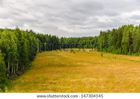 Beautiful landscape of the nature of Finland