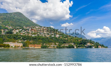 Cernobbio, a comune in the province of Como,  Lake Como, a lake of glacial origin in Lombardy, Italy.