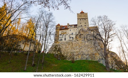 Bran Castle (Dracula Castle) on the top of the rock, Transylvania, Bran, Romania