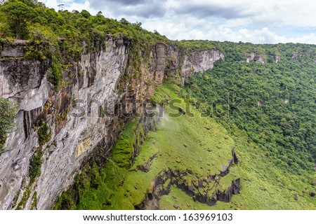 Beautiful landscape of the nature of the Kaieteur National Park, Guyana, South America