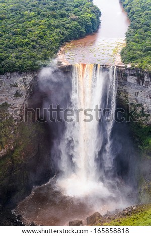 Kaieteur Falls, a waterfall on the Potaro River in central Essequibo Territory, Guyana, South America