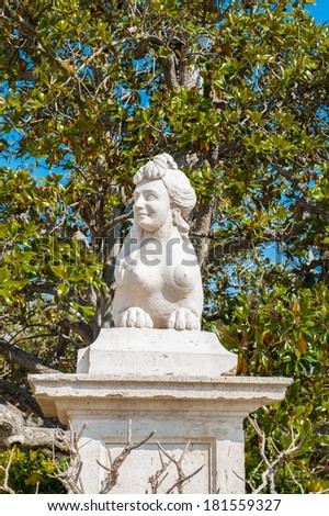 Sculpture in the Isla garden (Jardin de Isla), Aranjuez, Spain