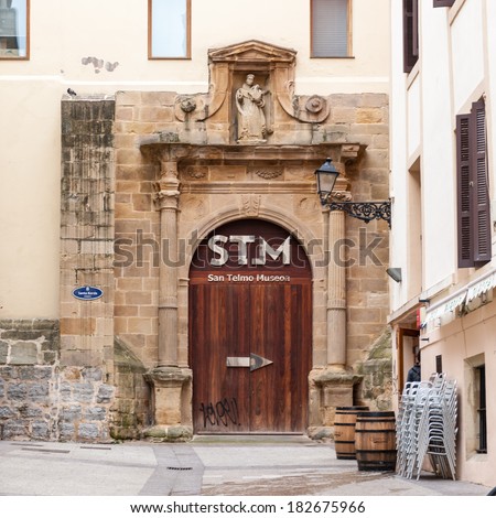 SAN SEBASTIAN, SPAIN - MARCH 18, 2014: San Telmo museum in the  Old town of San Sebastian, Basque Country, Spain. San Sebastian will be the European Capital of Culture in 2016