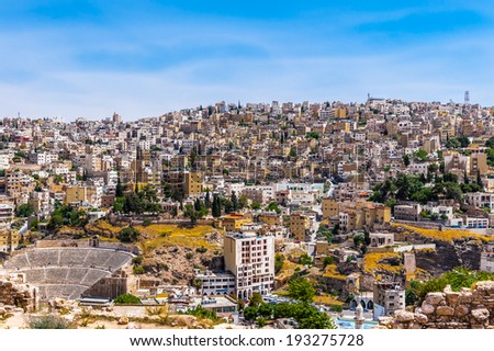 Architecture of Amman, the capital and the largest city of Jordan