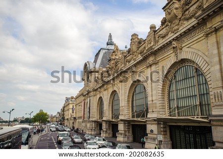 PARIS, FRANCE - JUN 17, 2014: Musee d\'Orsay ,a museum in Paris, France. It is a former Gare d\'Orsay, a Beaux-Arts railway station built between 1898 and 1900.