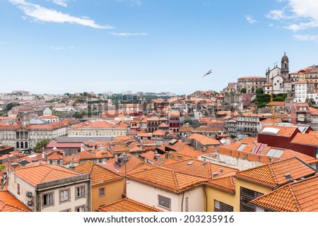 PORTO, PORTUGAL - JUN 21, 2014: Panoramic view of Porto. Porto is the second largest city in Portugal and it was called the European Culture Capital in 2001