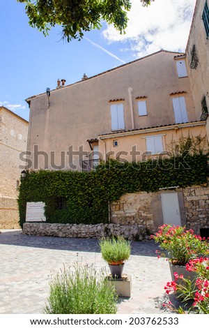 ANTIBES, FRANCE - JUN 25, 2014:  Museum of Picasso in the Old town of Antibes, Cote d\'Azur, France. Antibes was founded as a 5th-century BC Greek colony