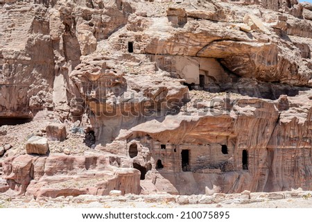 Petra, the capital of the kingdom of the Nabateans in ancient times. UNESCO World Heritage