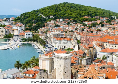 Split, Croatia. It is the second-largest city of Croatia and the largest city of the region of Dalmatia