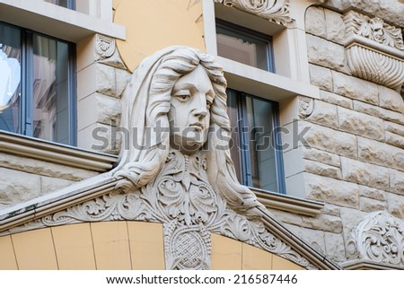Architecture in the Old Town of Riga. Riga's historical centre is a UNESCO World Heritage Site