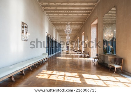 STOCKHOLM, SWEDEN - SEP 7, 2014: Part of the Stockholm City Hall, Sweden. It is the venue of the Nobel Prize banquet and one of Stockholm\'s major tourist attractions.