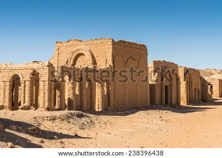 Tombs of the Al-Bagawat (El-Bagawat), an ancient Christian cemetery, one of the oldest in the world, Kharga Oasis, Egypt