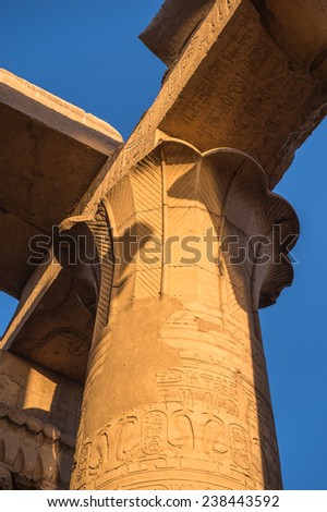Temple of Kom Ombo, Kom Ombo, Egypt. It\'s dedicated to the crocodile god Sobek and the falcon god Haroeris