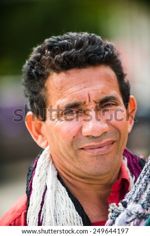 SAN JOSE, COSTA RICA - JAN 6, 2012: Unidentified Costa Rican man portrait. 65.8% of Costa Rican people belong to the White (Castizo) ethnic group