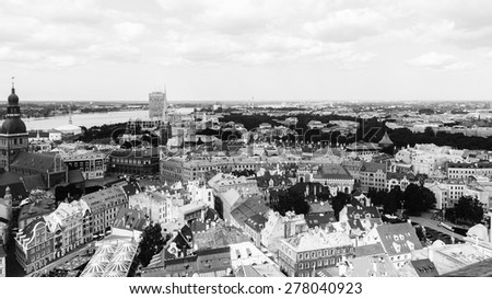 RIGA, LATVIA - SEP 7, 2014: Architecture Riga, Latvia. Riga is the capital and largest city of Latvia