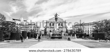 MADRID, SPAIN - JAN 29, 2015: Real Palace (Palacio Real) of Madrid, Spain, Madrid is the capital and the largest city of Spain,