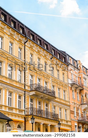 KARLOVY VARY, CZECH REPUBLIC - JUNE 30, 2015: Karlovy Vary, Czech Republic. It is the most visited spa town in the Czech Republic