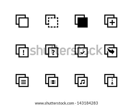 Copy Paste Icons for Apps, Presentations, Web Pages. Vector illustration.