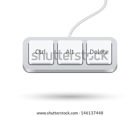 Keyboard Shortcut isolated on white background. Vector illustration.
