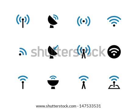 Radio Tower icons. Wireless technology. Vector illustration.