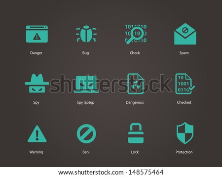 Security icons. Vector illustration.