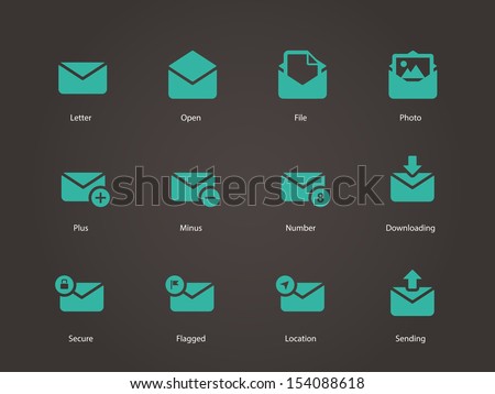 Envelope icons. Vector illustration.