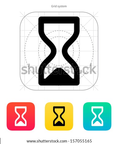 Hourglass ended icon. Vector illustration.