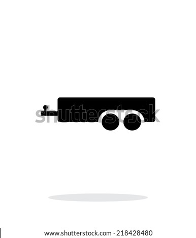 Car trailer simple icon on white background. Vector illustration.