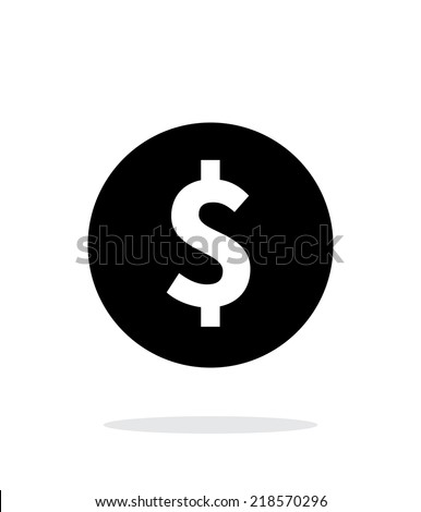 Coin with dollar sign simple icon on white background. Vector illustration.