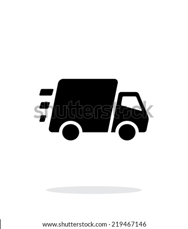Fast delivery Truck icon on white background. Vector illustration.