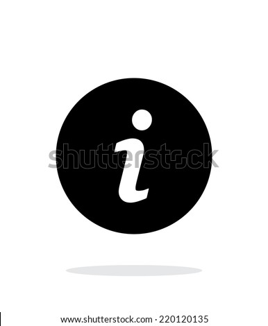 Information icon on white background. Vector illustration.