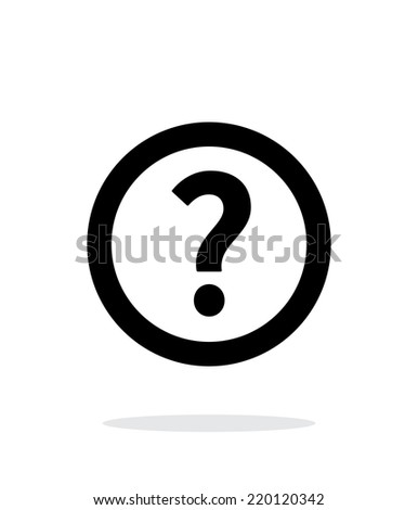 Question icon on white background. Vector illustration.