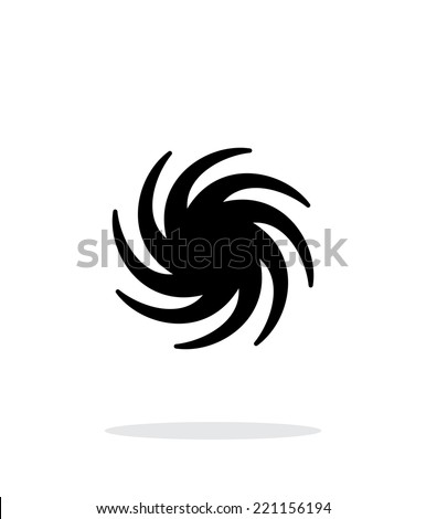 Hurricane weather icon on white background. Vector illustration.