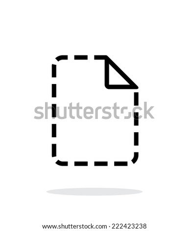 Missing file icon on white background. Vector illustration.