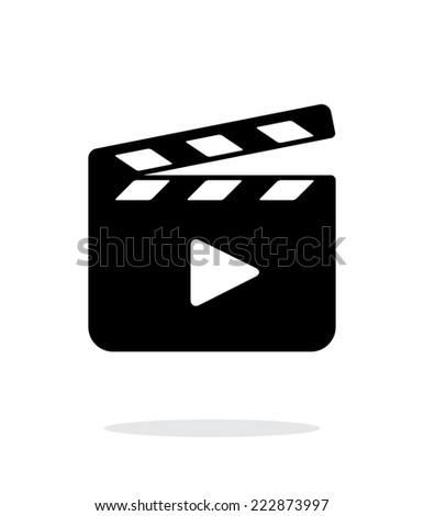 Clapperboard open icon on white background. Vector illustration.
