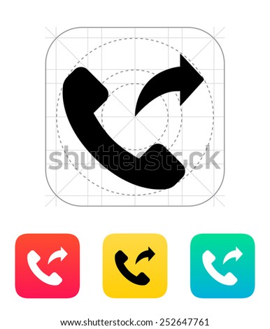 Call forwarding icon. Vector illustration.