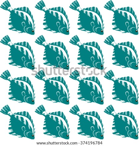 blue flatfish pattern