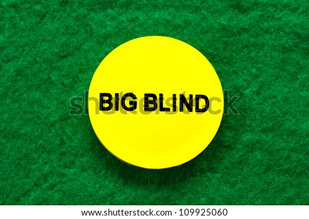 A big blind chip for poker