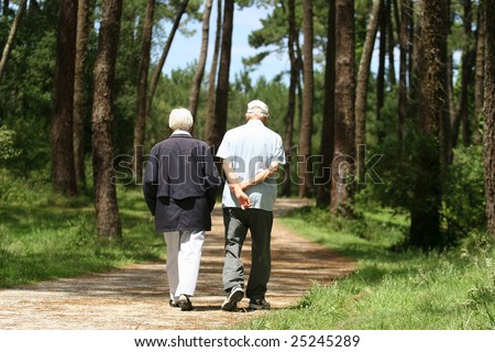 Old Couple Walking Stock Photo 25245289 : Shutterstock