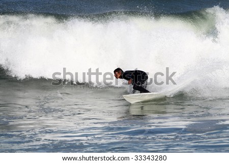 good surfer in action on a beautiful wave