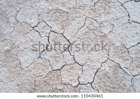 Dry and cracked soil earth background and texture.